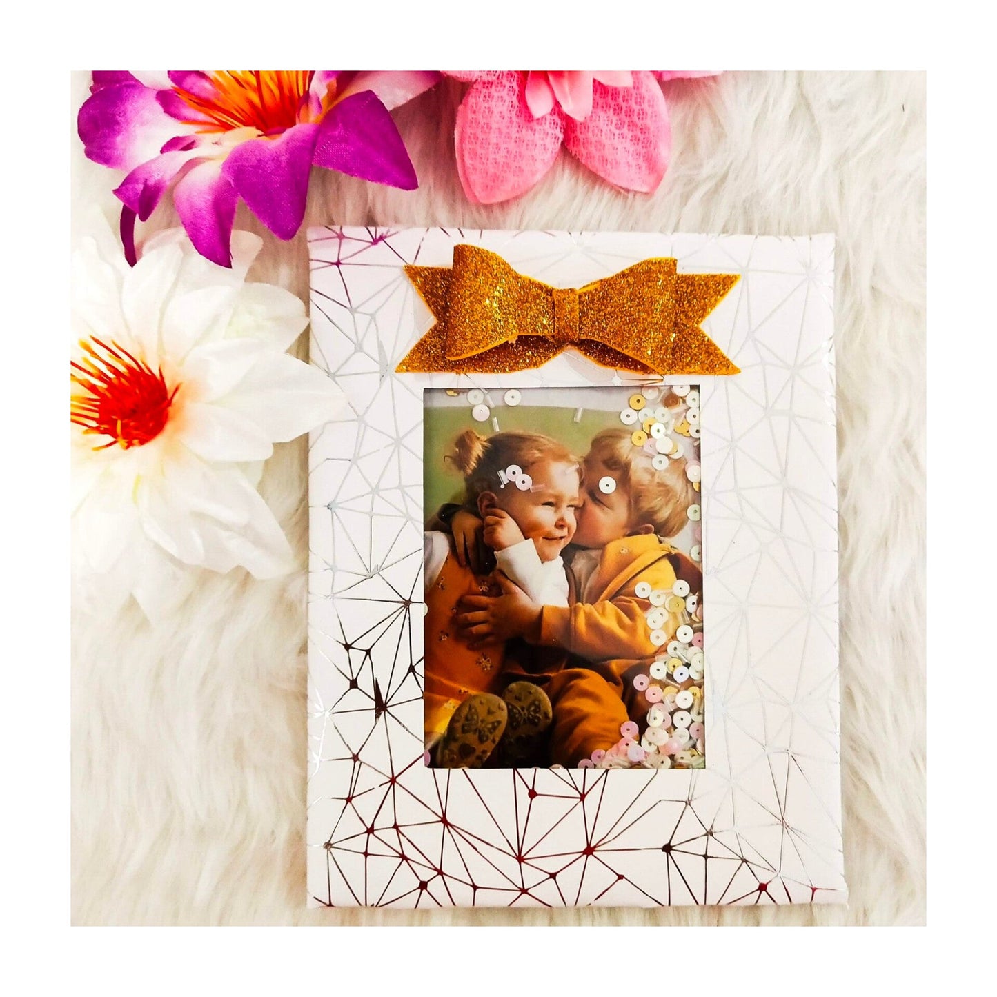Photo frame with customized photo in it