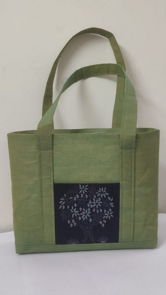 Parrot Green Denim Purse
